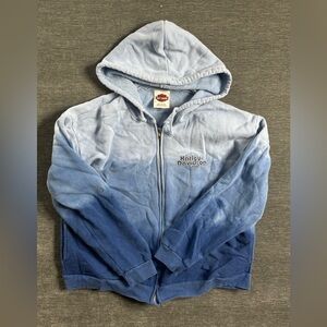 Harley Davidson Women's Tie Dye Full Zip Hoodie Size Medium Biker